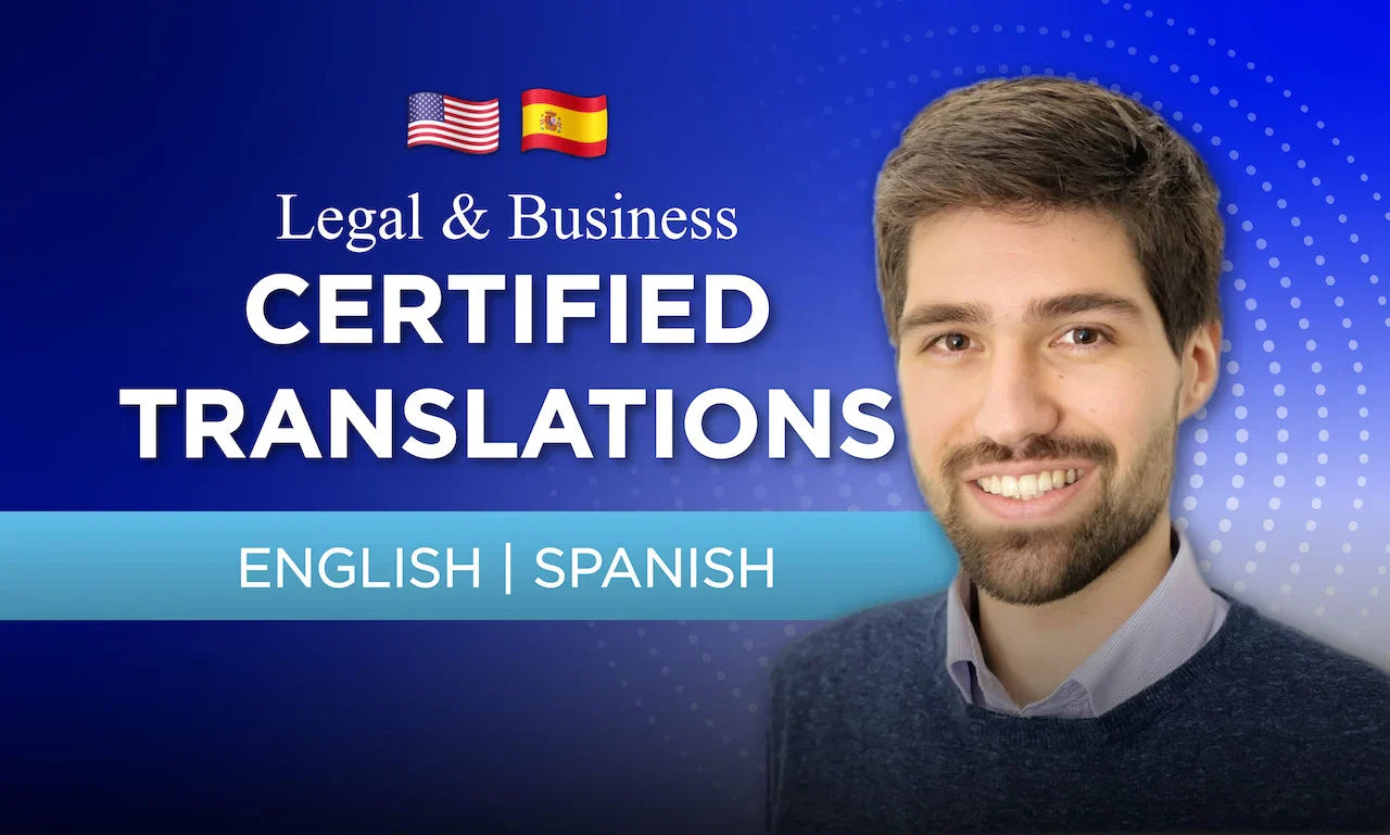 I will render spanish english certified translations (upto 300 words)