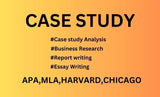 I will do case study analysis, research, essay and summary writing (500 words)