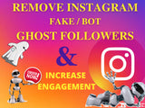 You will get remove 4000 Instagram fake, bot, ghost, and inactive followers removal(100% satisfaction guaranteed)