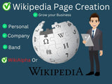 You will get a professional Wikipedia page for your company or band that will grow your business (1 wikiped page)