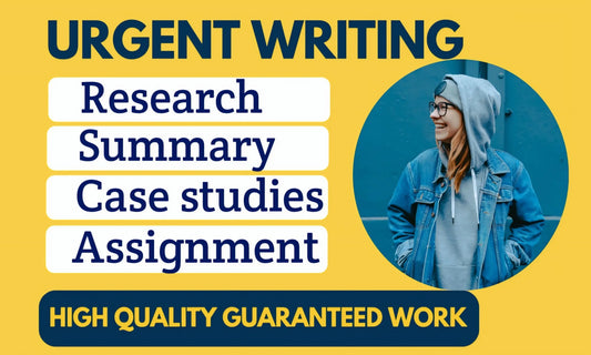 We will write professional research summaries and reports on any topic (Upto 1000 words)