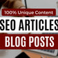 I will write high quality SEO blog posts and articles (Upto 500 words)